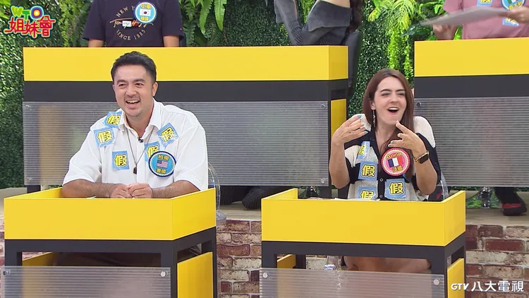 班傑（左）指法國人這習慣矯情，法國人Anna不認同。八大提供