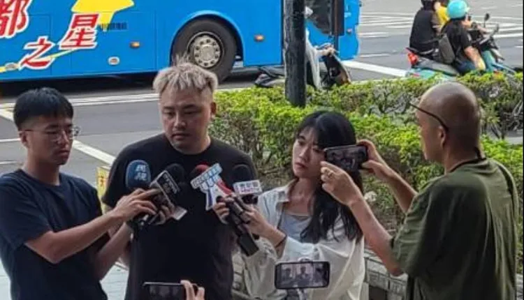 黃男下午到案。民眾提供