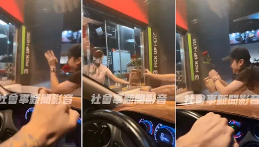 台中男「叼玫瑰趴引擎蓋」買麥當勞　得來速告白女店員慘被打槍