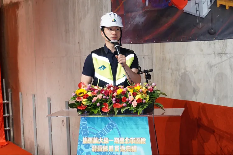 蔣萬安表示，萬大線最困難路段獲得公共工程屆奧斯卡肯定。北市府提供