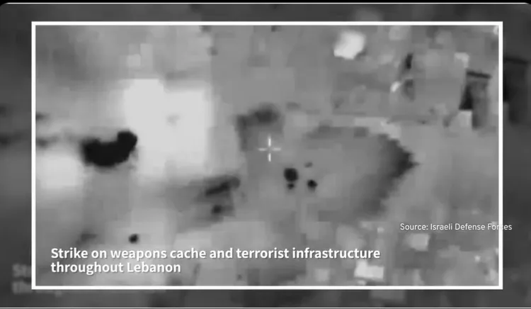 以色列軍方深夜派無人機轟炸。X