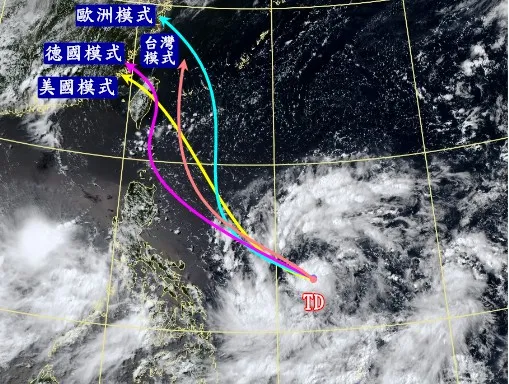 各國預測路經。翻攝《觀氣象看天氣》臉書