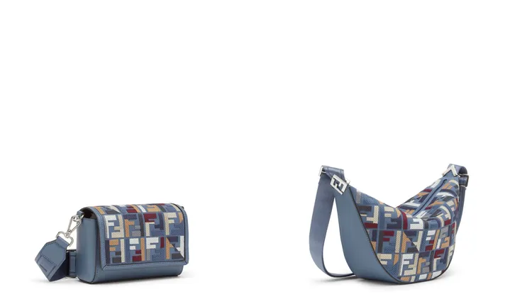 FENDI情人節限定系列多彩LOGO肩背包（左圖）4萬2800元、（右圖）5萬3200元。品牌提供