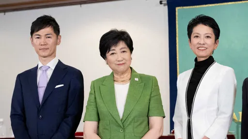 小池百合子連任東京都知事 蓮舫落居第三、石丸伸二分走「反小池票」