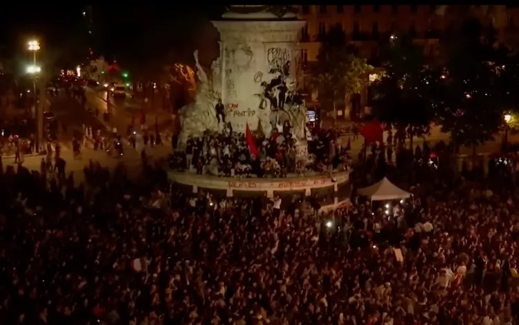 反右派政權活動集會情況。翻攝自天空新聞網