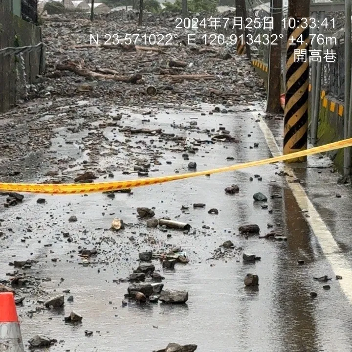 東埔村開高巷土石流。全志堅提供