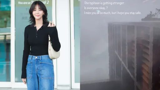薛仁雅超暖準備簽名照來台發送 拍颱風暴雨關心「希望大家安全」