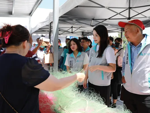 竹市啟用漁網回收再利用場域 高虹安:落實循環經濟及海洋保護