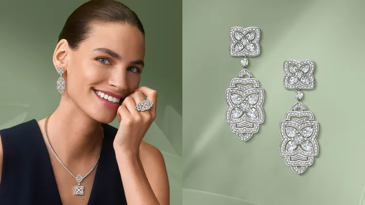 Enchanted Lotus 高級珠寶鑽石雞尾酒耳環，258萬元。品牌提供