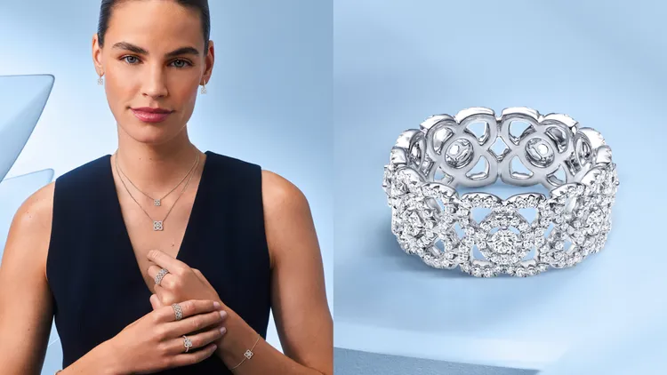 Enchanted Lotus 18K白金鑽石戒指，26萬元。品牌提供