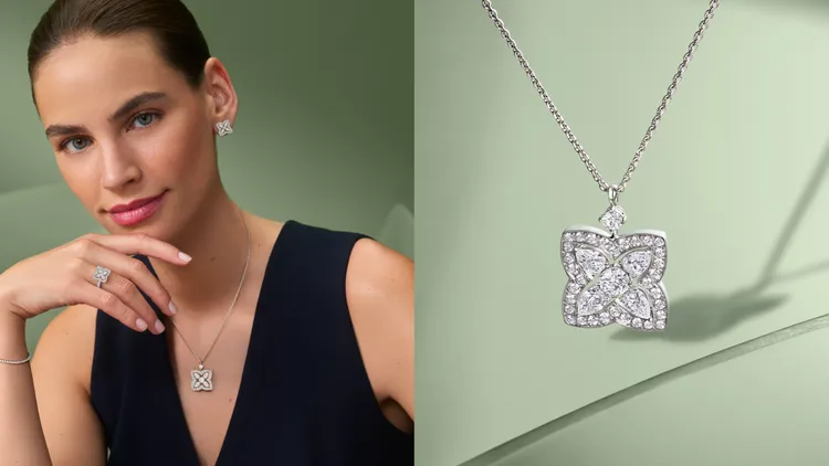Enchanted Lotus 18K白金鑽石吊墜項鍊，89萬5000元。品牌提供