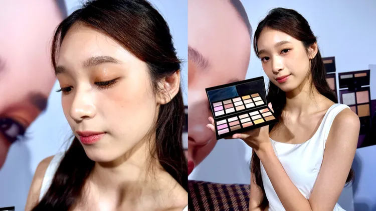 Model示範ADDICTION癮炫訂製眼采盤15周年永恆珍藏版。品牌提供