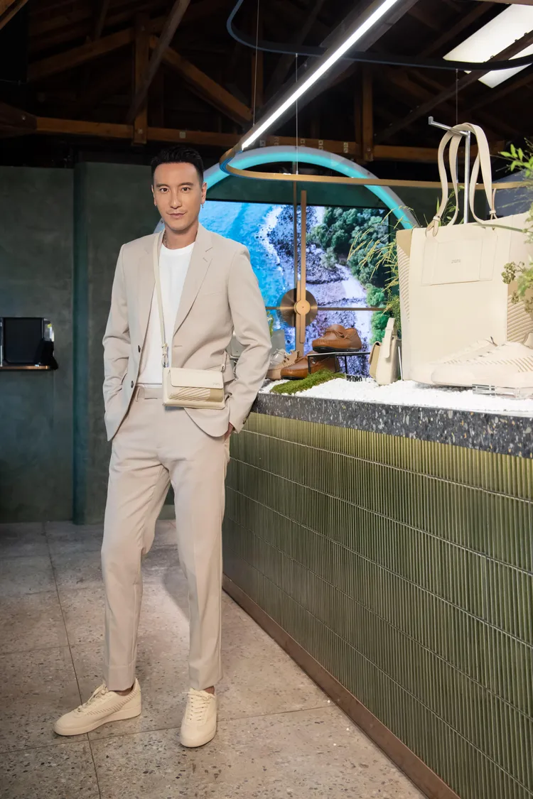 王陽明身上的包款是以環保材質製成。品牌提供