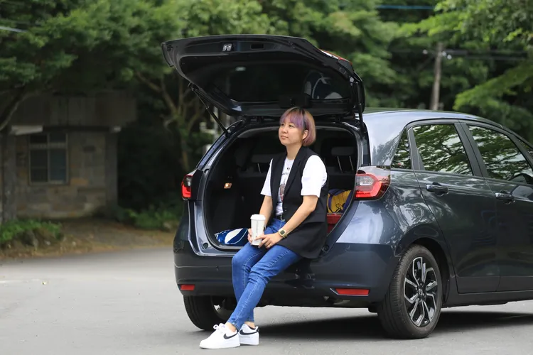 林小姐表示，先生開過FIT e:HEV後也深深地愛上了這台車，逢人就說這台車很值得入手、企圖推人入坑。林浩昇攝