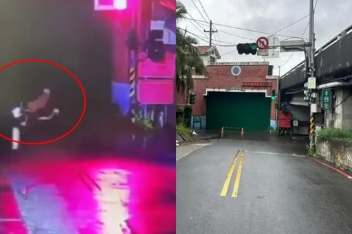 汐止18歲騎士颱風夜直直騎「撞關閉水門」 無駕照得受罰還骨折、腦出血