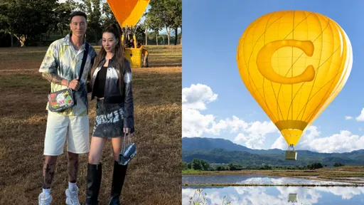 王陽明攜愛妻搭COACH首顆熱氣球 在空中也要當「最閃夫妻」