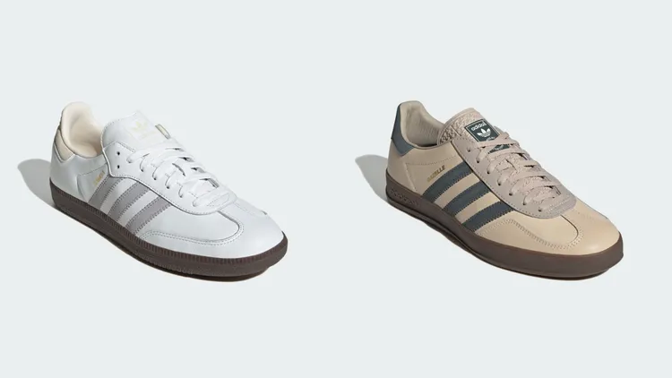 adidas Originals SAMBA OG（左）3490元、GAZELLE INDOOR（右）3890元。品牌提供