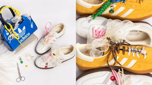 adidas Originals端原創工具間　用珍珠、緞帶改造Samba不再撞鞋