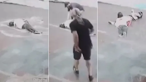驚悚影片｜23歲女走過道路積水突倒地　友人去扶變陪葬雙亡