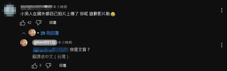 紀卜心回覆網友。翻攝《Kimi紀卜心》YouTube
