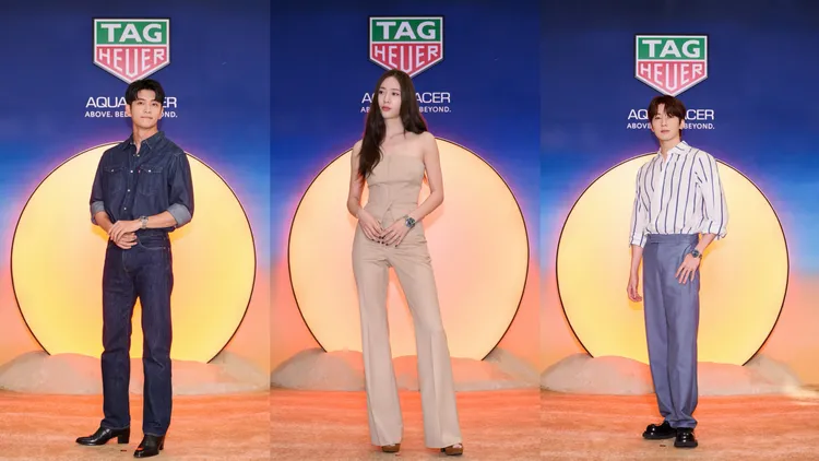 《非常律師禹英禑》姜泰伍（左起）、Krystal、Seventeen成員全圓佑也來助陣。品牌提供