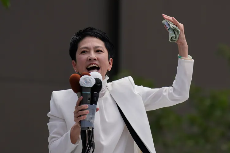 蓮舫宣布參選東京都知事。美聯社
