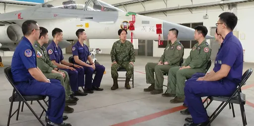 賴清德著軍裝勗勉空軍三聯隊!向官兵說明不對稱作戰思維