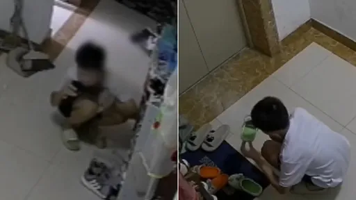 他偷鞋蹲梯间「狂舔40分钟」 女失主傻眼:像吃西瓜每双都吃