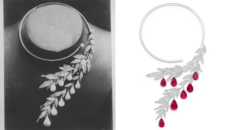 BOUCHERON Laurier問號項鍊新作，參考了1880年代的葉片圖案問號項鍊。品牌提供