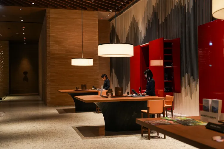 迎賓櫃台。田欣雲攝