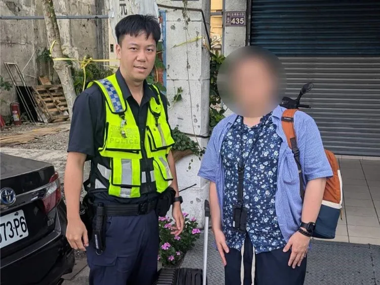 余男到台中訪友竟發生意外插曲，他也感謝員警幫忙。警方提供