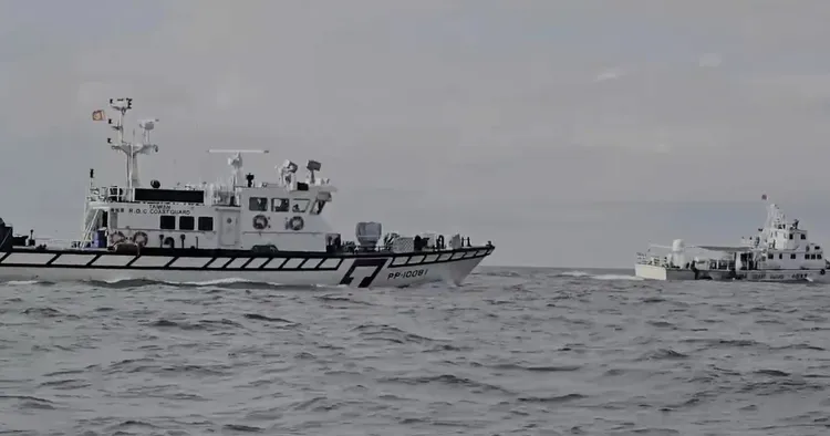 我方出動海巡艇應對。海巡署提供
