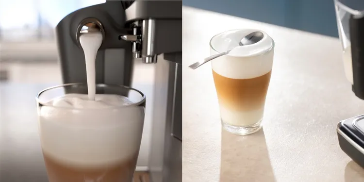 飛利浦獨家「專利LatteGo無管線奶泡系統」奶泡綿密口感滑順，使用完15秒輕鬆清潔。飛利浦提供。