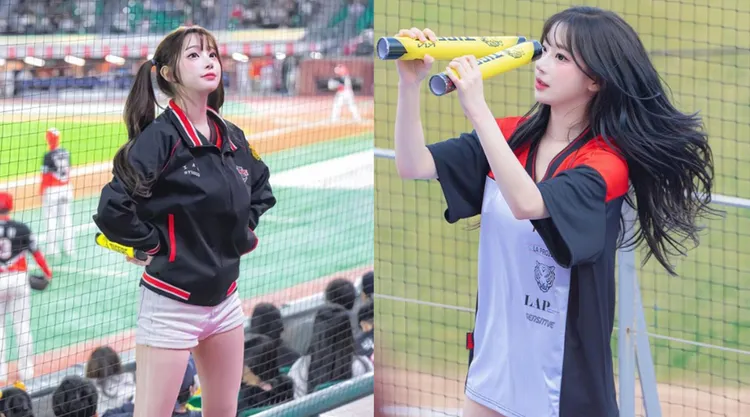 韓國職棒起亞虎啦啦隊李珠珢，「三振舞」帶動模仿風潮。翻攝自李珠珢IG