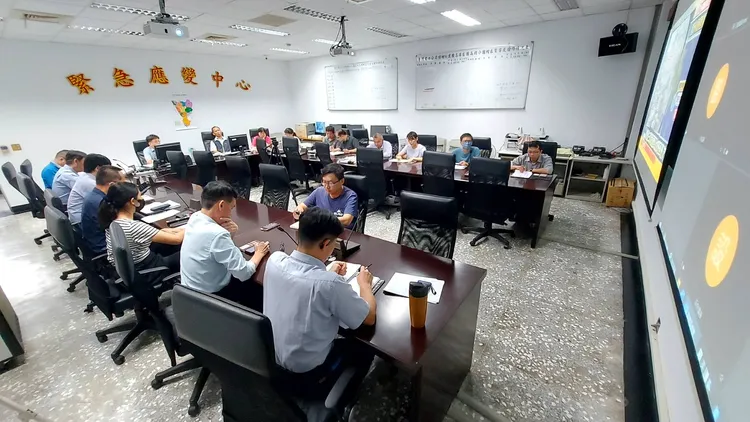 高雄區處今天上午成立緊急應變中心。台電提供