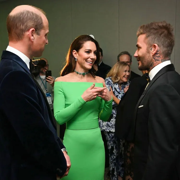 貝克漢特別從卡達飛到美國波士頓挺威廉王子夫婦。翻攝IG@davidbeckham