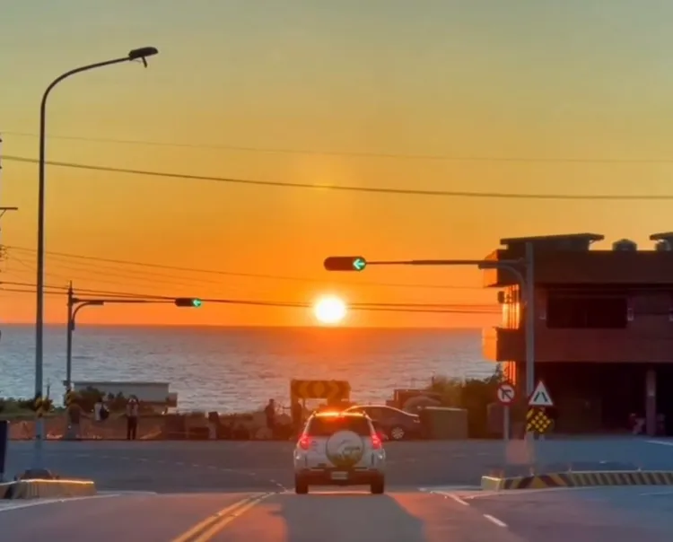 最美日落大道之稱的「新埔聯絡道」。TikTok@boastyle 提供