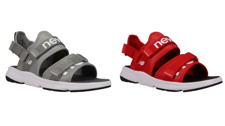 New Balance 750涼鞋系列沉穩灰（左）、復古紅，各2680元。品牌提供