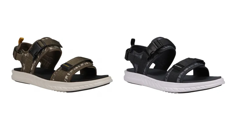 New Balance 600涼鞋系列叢林棕（左）、神秘藍，各2480元。品牌提供