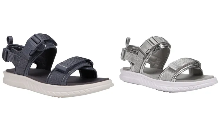 New Balance 600涼鞋系列經典灰（左）、流星銀，各2480元。品牌提供