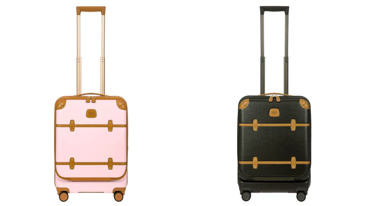 BRIC'S Bellagio前開拉鍊登機箱20吋,各2萬1800元。品牌提供