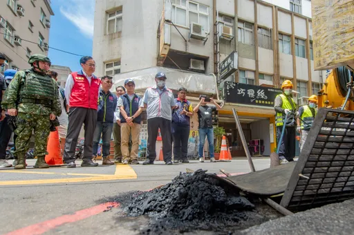 張善政視察防颱清溝整備作業　加強144處易淹水路段巡檢清疏