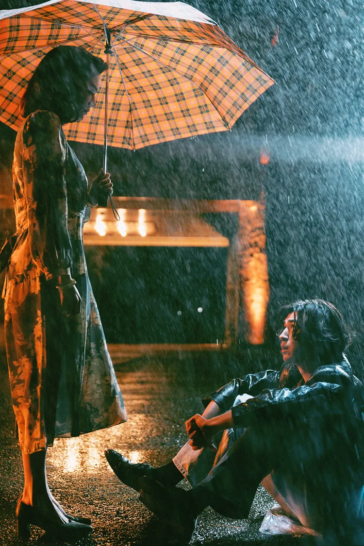 電影中張榕容（左）與陳柏霖（右）初相遇的場景也是取自桃園。牽猴子提供