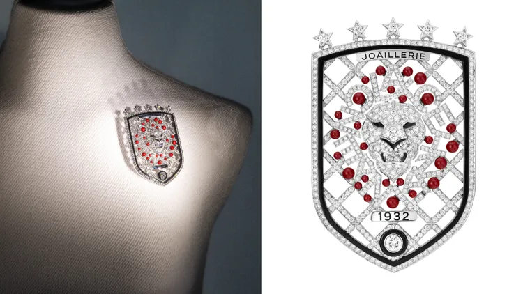 CHANEL PRINT LION胸針，白金、鑽石及黑漆，997萬7000元。品牌提供