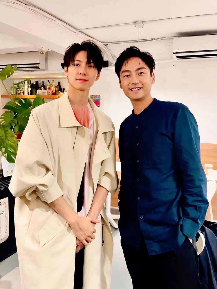 彭千祐（左）與好友大鶴。天地合娛樂提供