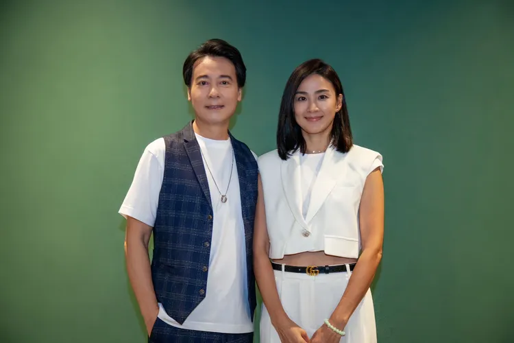 洪小鈴（右）和尹昭德是跑友。大愛提供