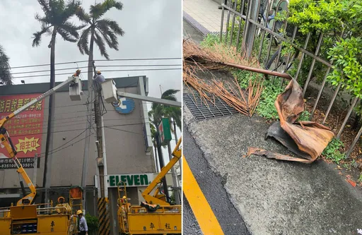 凱米颱風吹斷高壓線路 彰化近4千戶停電!陸續搶修復電中