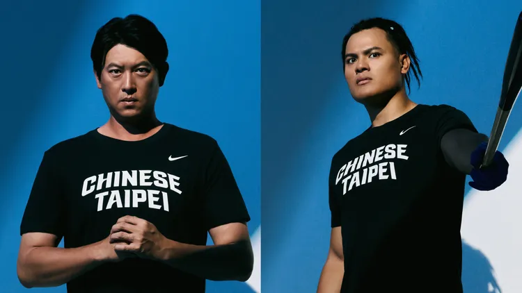 棒球員王建民（左）、張育成（右）。品牌提供