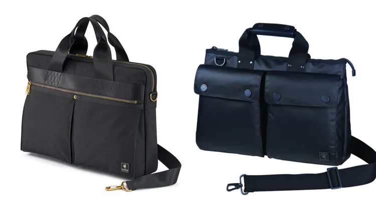 PORTER INTERNATIONAL NINE 2 FIVE公事包（左）5450元、HARDY公事包（右）6950元。品牌提供