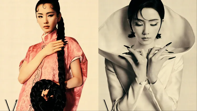 劉詩詩拍攝《V Magazine》中文版封面人物。翻攝劉詩詩微博